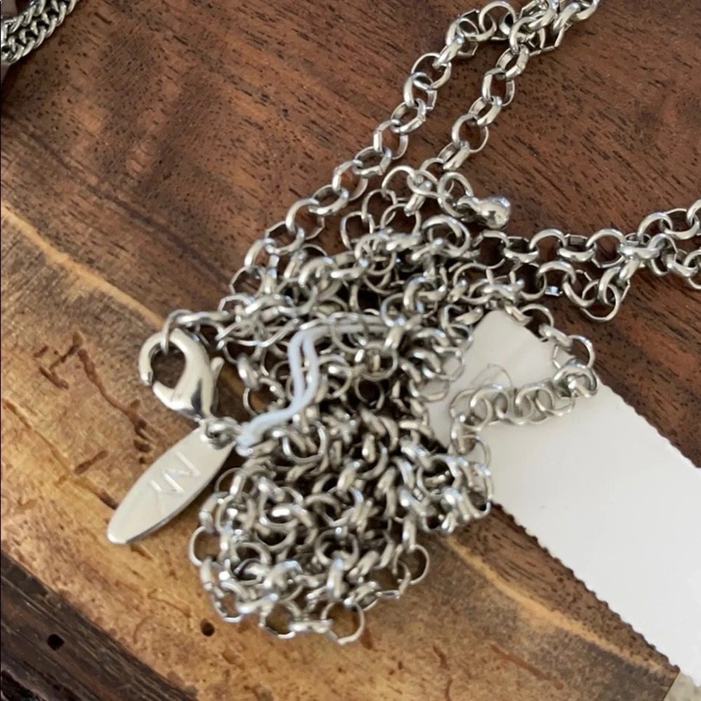 3x$25 ❤️ New York & Co long chain necklace rose pendant ❤️ - Picture 8 of 15